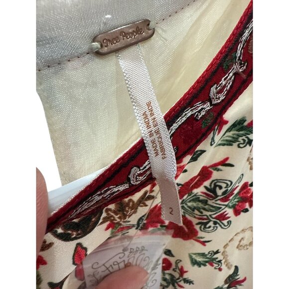 Free People Russian Doll Long Sleeve Boho Floral Embroidered Size 2, NWT - Picture 7 of 8